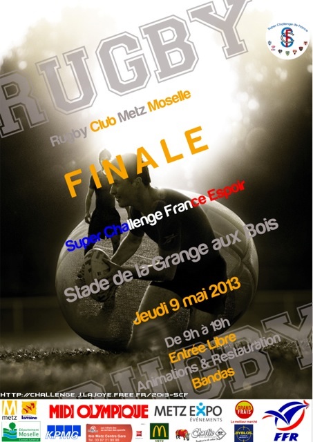 Affiche de la finale 2013 à Metz du Super Challenge de France Midi Olympique Espoir - résolution 2048